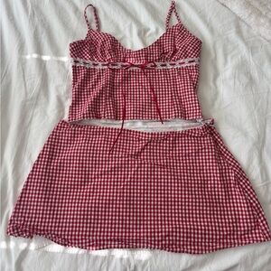 Princess Polly Daydreaming Gingham Camisole & Miniskirt Set!!